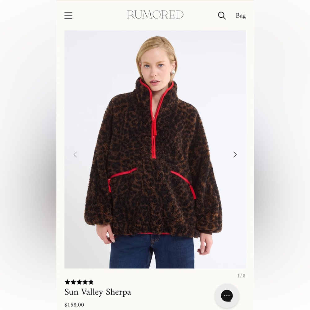 NWOT Rumored Sun Valley Sherpa